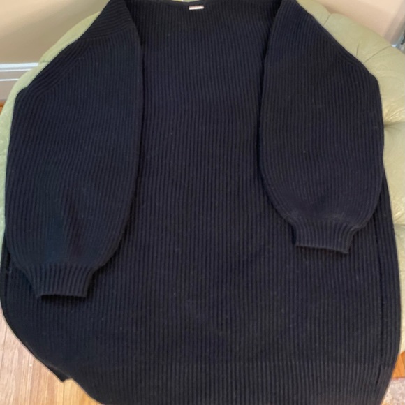 Michael Kors Sweater Coat Cardigan Oversized Medium Black NWT Retail $195 - Picture 6 of 11